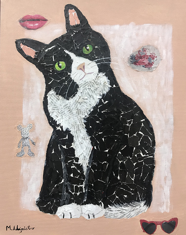 Gatinho - 40 x 50 - Mista colagem- 2018